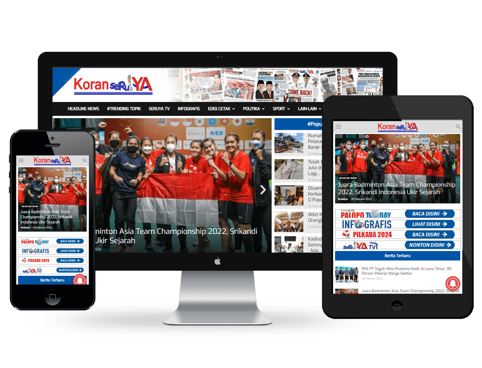 Desain Portofolio Koran Seruya